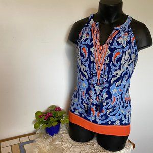 Rose & Olive Sleeveless Boho Blouse